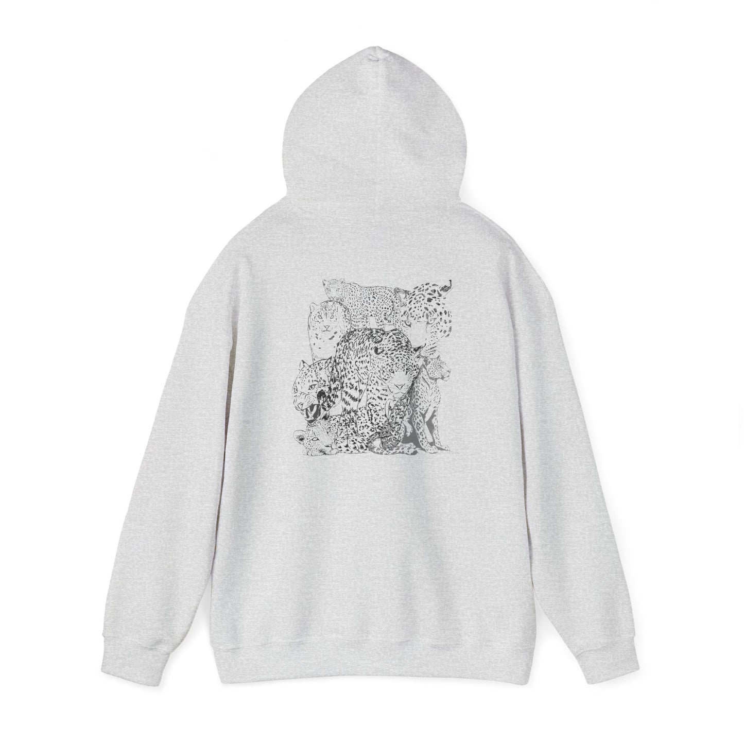 Heavy Blend™ Hooded Sweatshirt with Leopard Print