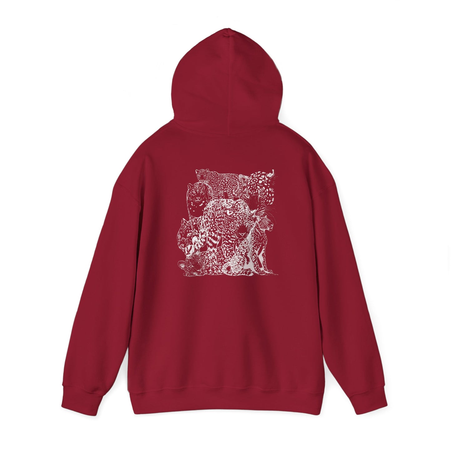 Heavy Blend™ Hooded Sweatshirt with Leopard Print