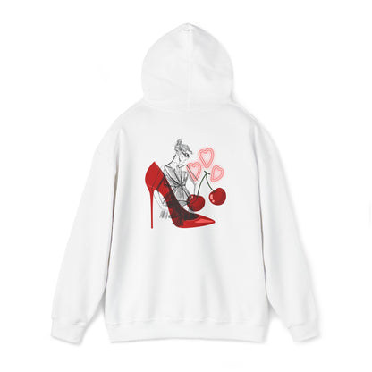 Heavy Blend™ Hooded Sweatshirt red graphic