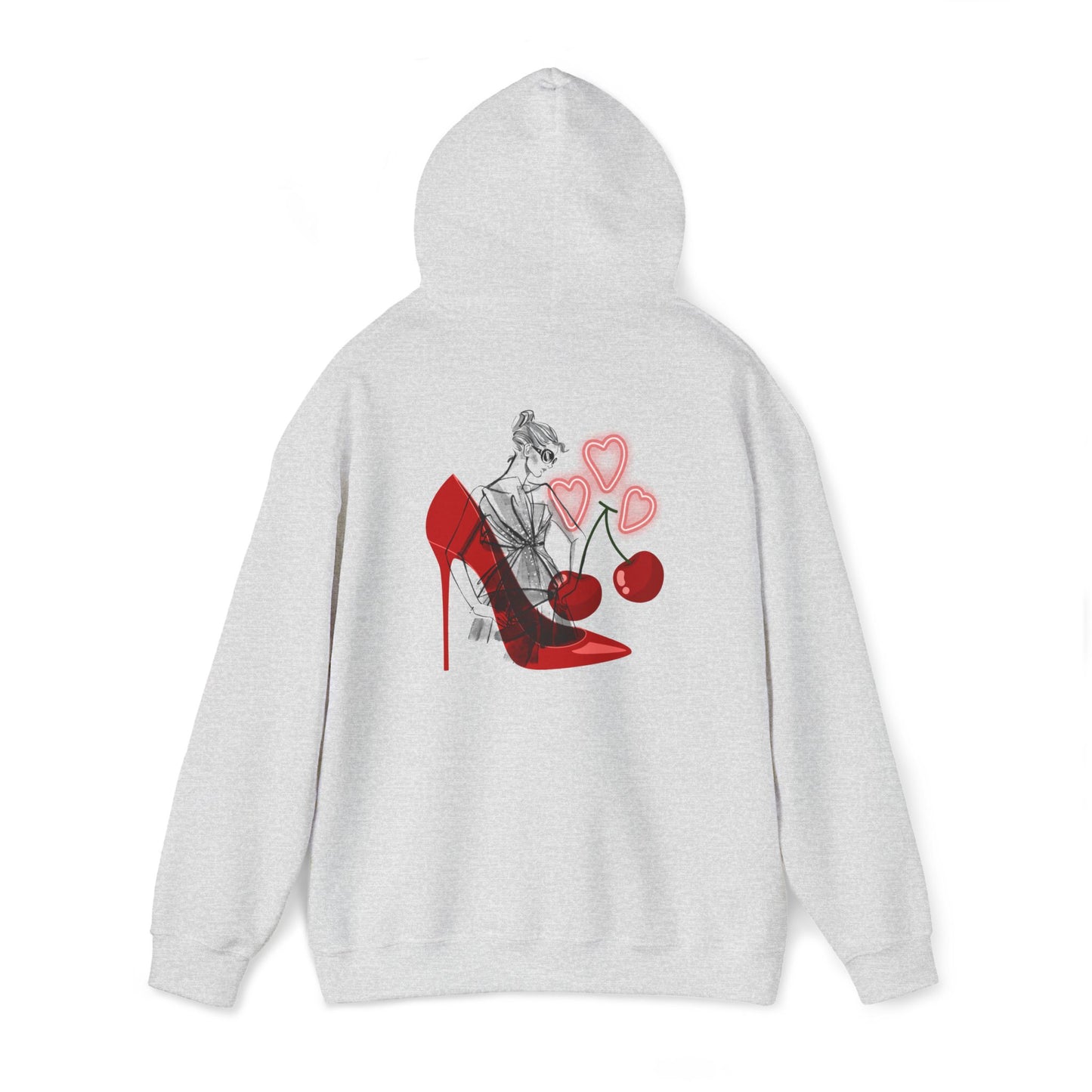 Heavy Blend™ Hooded Sweatshirt red graphic