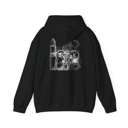 Heavy Blend™ Hooded Sweatshirt with Pink Graphics