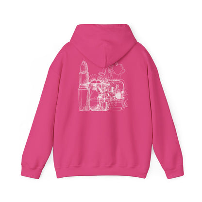 Heavy Blend™ Hooded Sweatshirt with Pink Graphics