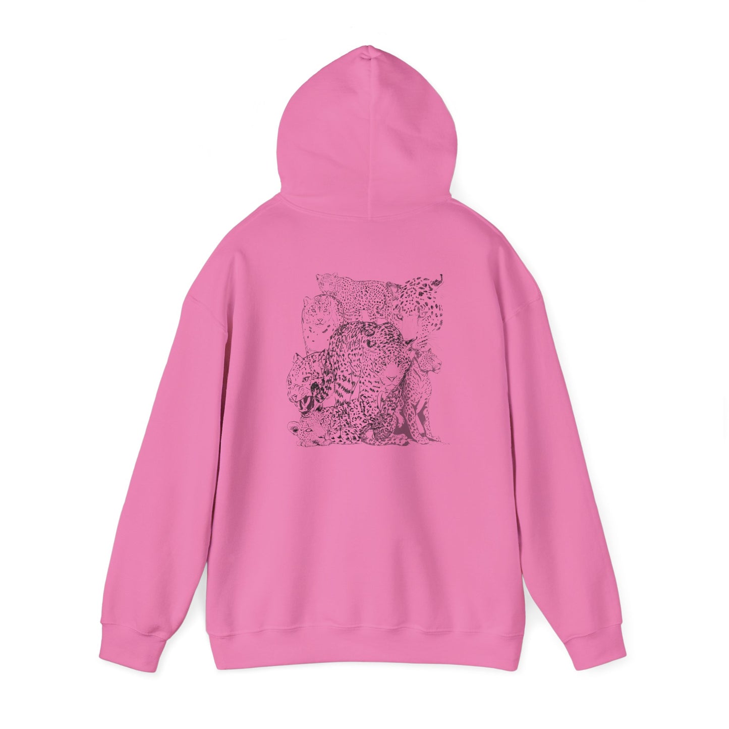 Heavy Blend™ Hooded Sweatshirt with Leopard Print