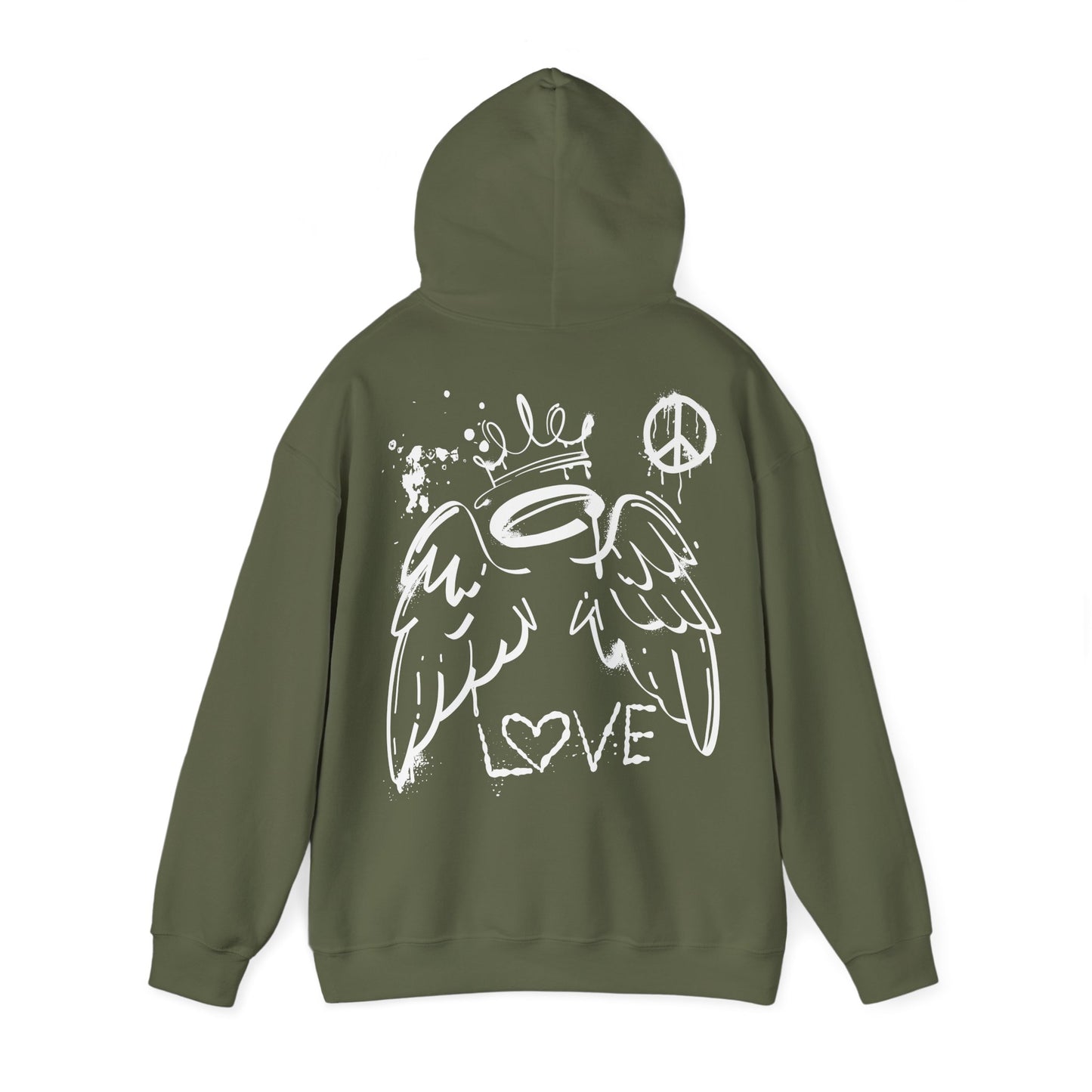 angel graffiti Graphic Hooded Sweater