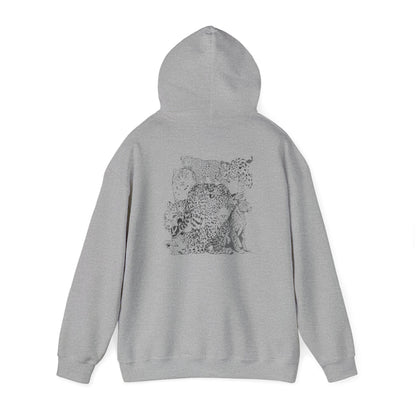 Heavy Blend™ Hooded Sweatshirt with Leopard Print