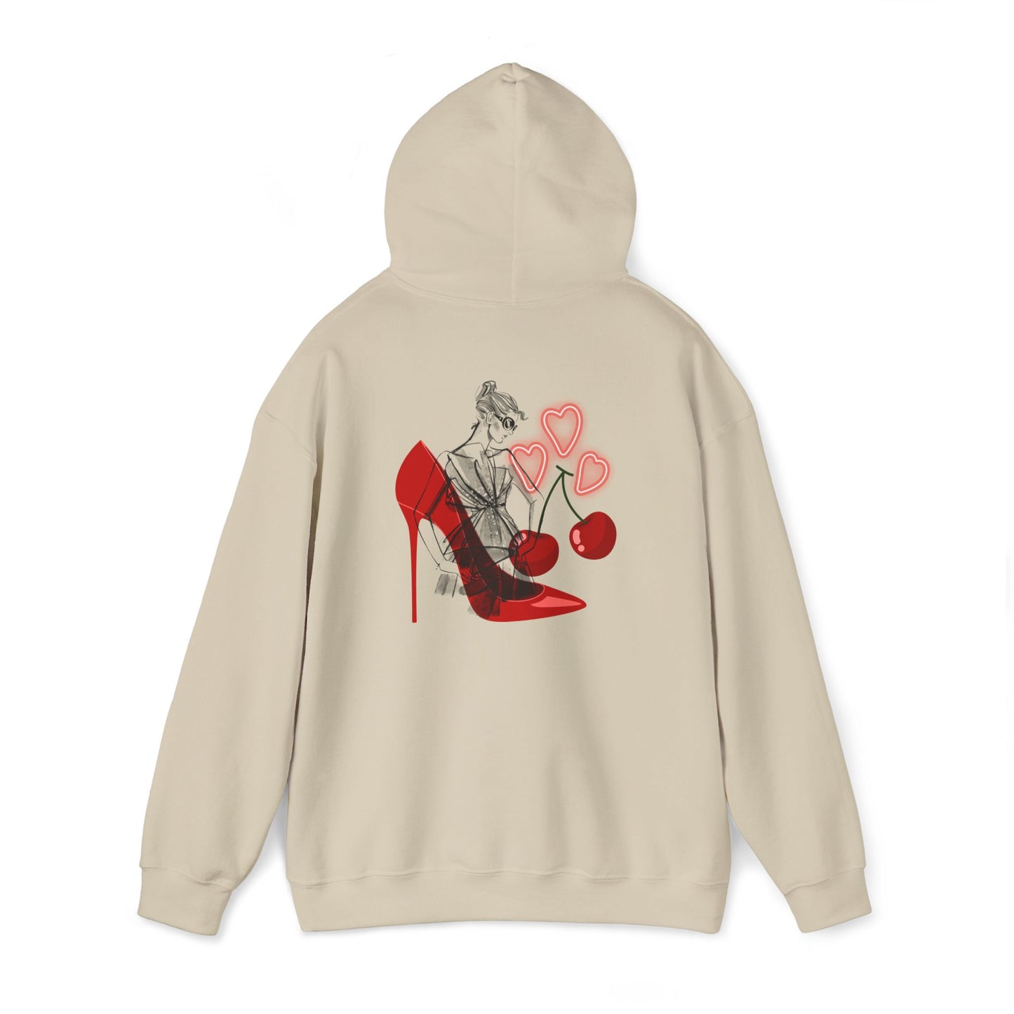 Heavy Blend™ Hooded Sweatshirt red graphic