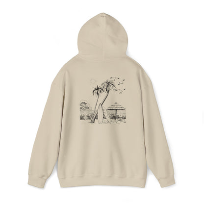 Heavy Blend™ Hooded Sweatshirt with graphics tan