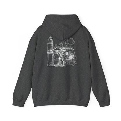 Heavy Blend™ Hooded Sweatshirt with Pink Graphics