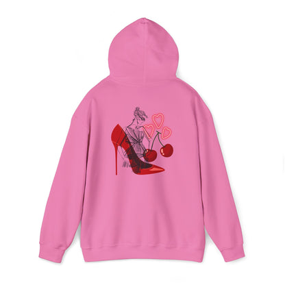 Heavy Blend™ Hooded Sweatshirt red graphic