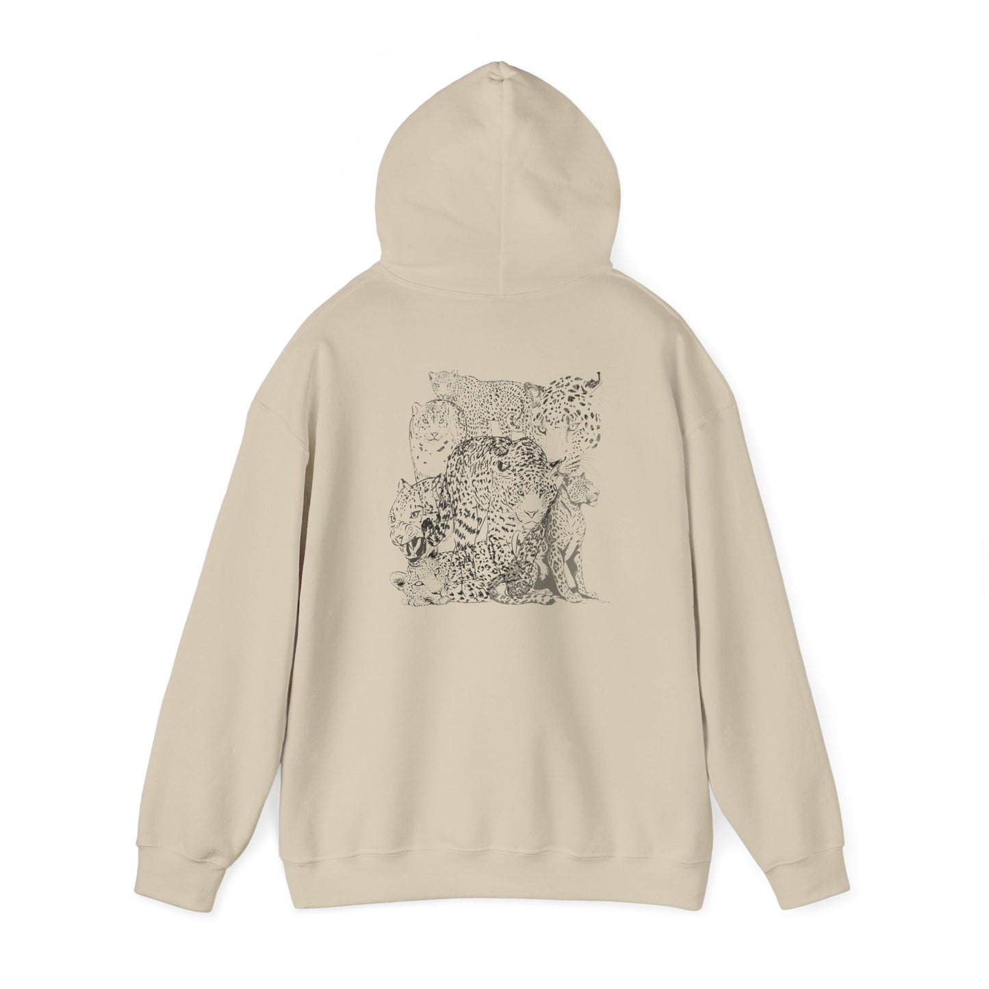 Heavy Blend™ Hooded Sweatshirt with Leopard Print