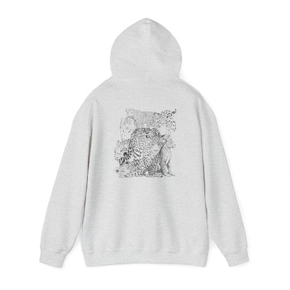 Heavy Blend™ Hooded Sweatshirt with Leopard Print