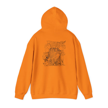 Heavy Blend™ Hooded Sweatshirt with Leopard Print