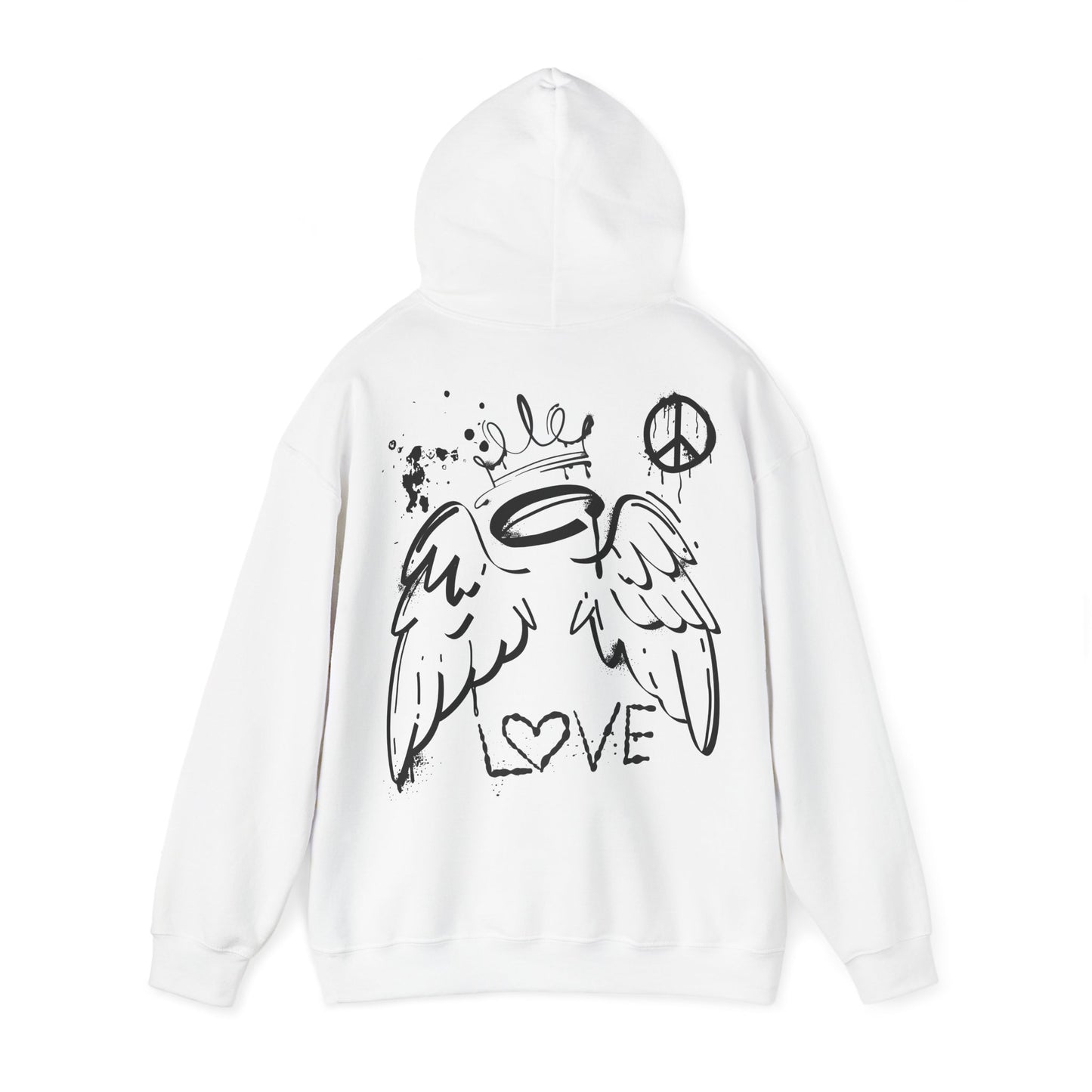 angel graffiti Graphic Hooded Sweater