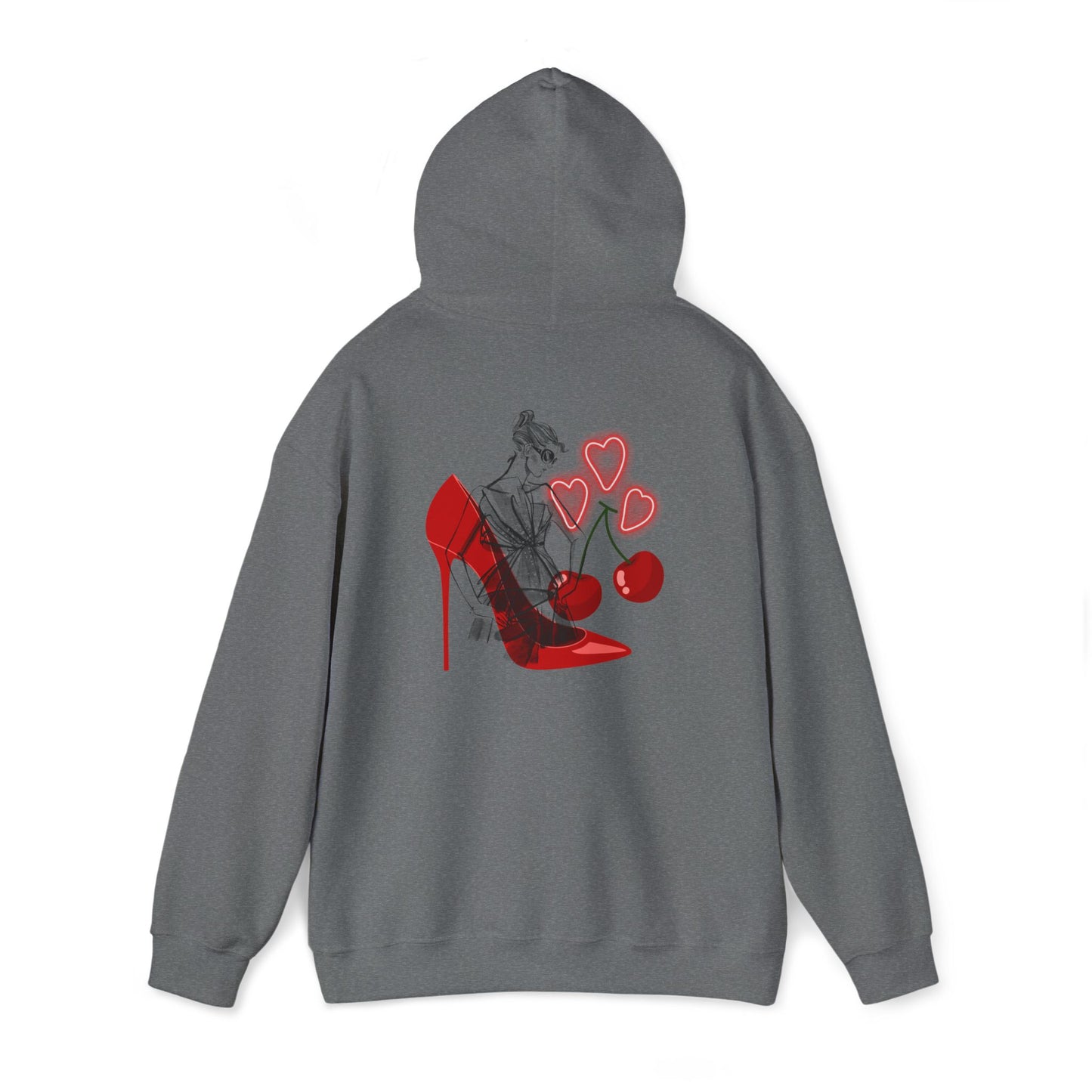 Heavy Blend™ Hooded Sweatshirt red graphic