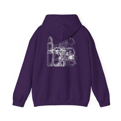 Heavy Blend™ Hooded Sweatshirt with Pink Graphics