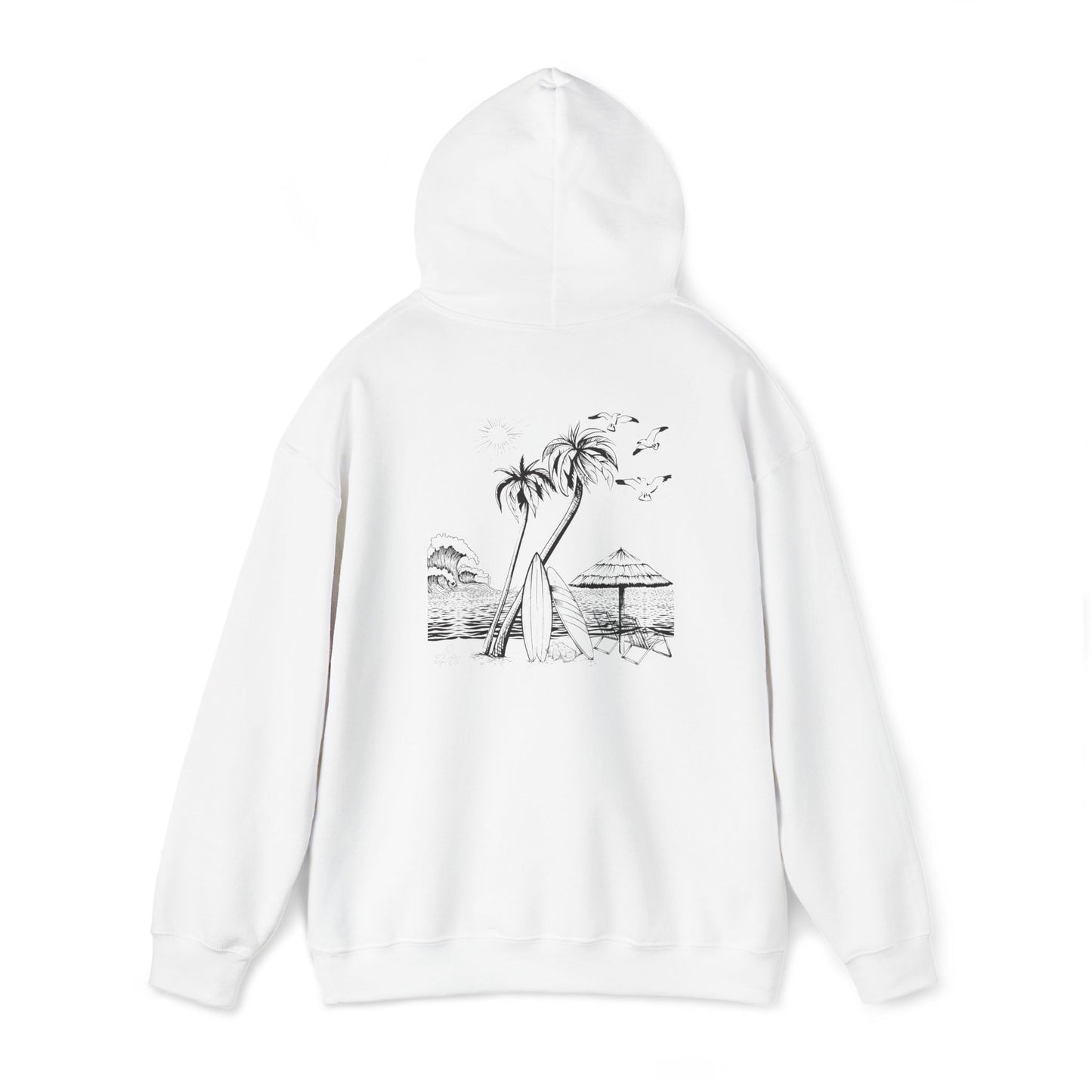 Heavy Blend™ Hooded Sweatshirt with graphics tan