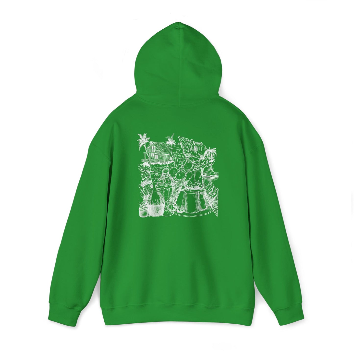 Heavy Blend™ Hooded Sweatshirt with graphics beach