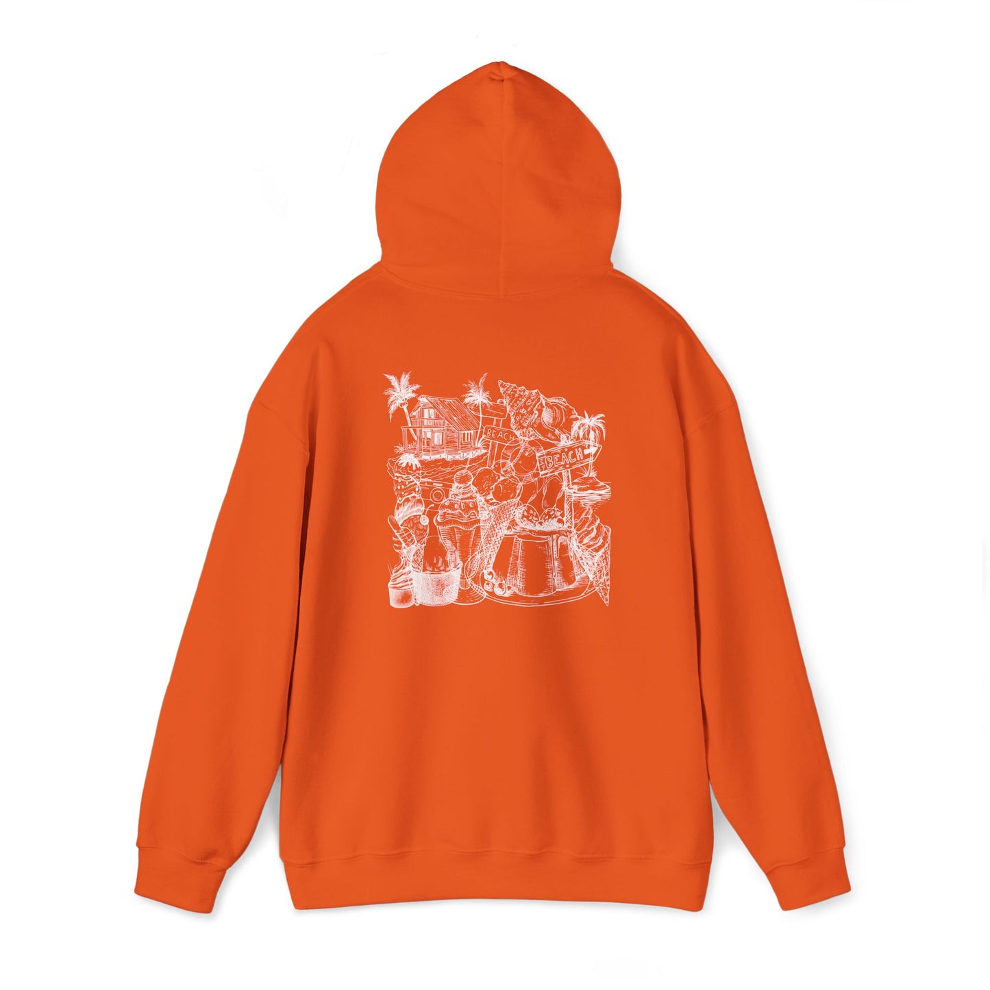 Heavy Blend™ Hooded Sweatshirt with graphics beach