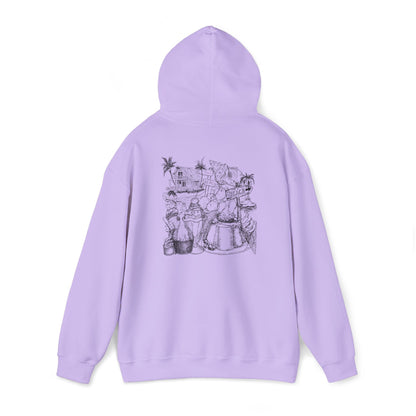 Heavy Blend™ Hooded Sweatshirt with graphics beach