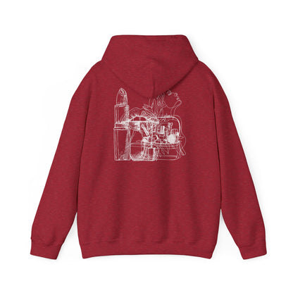 Heavy Blend™ Hooded Sweatshirt with Pink Graphics