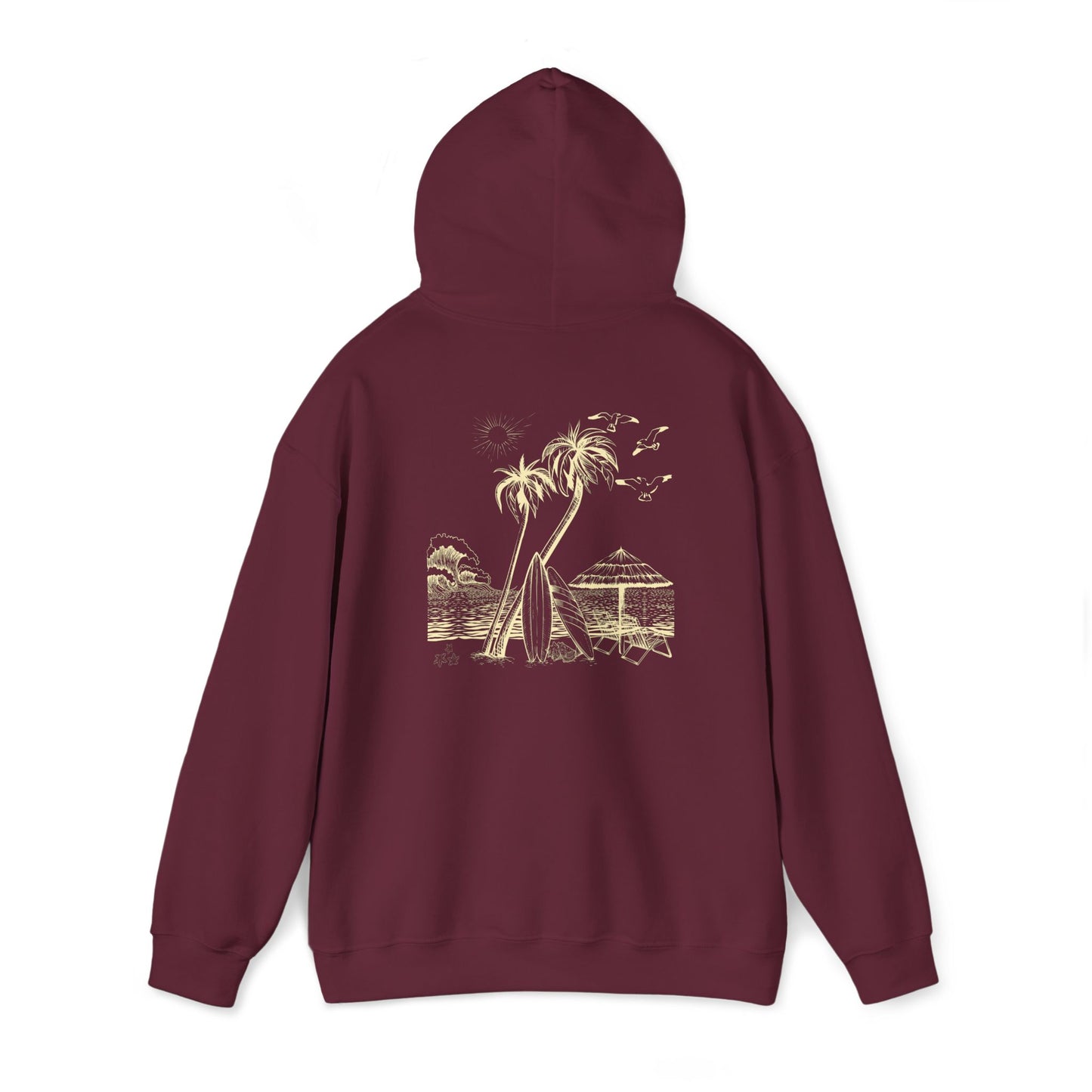 Heavy Blend™ Hooded Sweatshirt with graphics tan