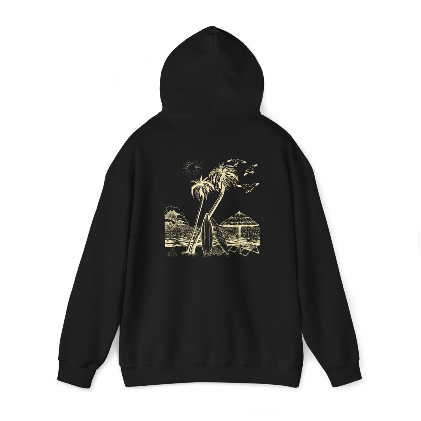 Heavy Blend™ Hooded Sweatshirt with graphics tan