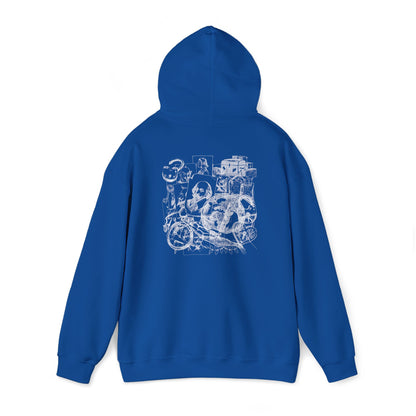 Heavy Blend™ Hooded Sweatshirt with graphics flights