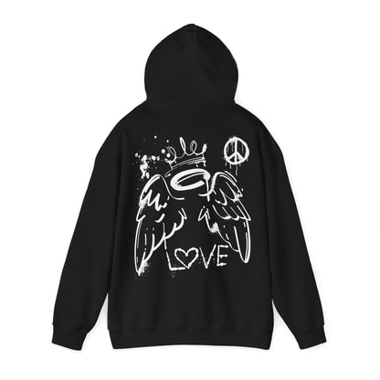 angel graffiti Graphic Hooded Sweater